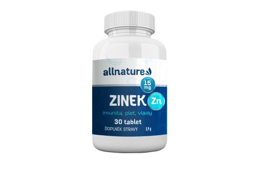 Allnature Zinek 15 mg 30 tbl.
