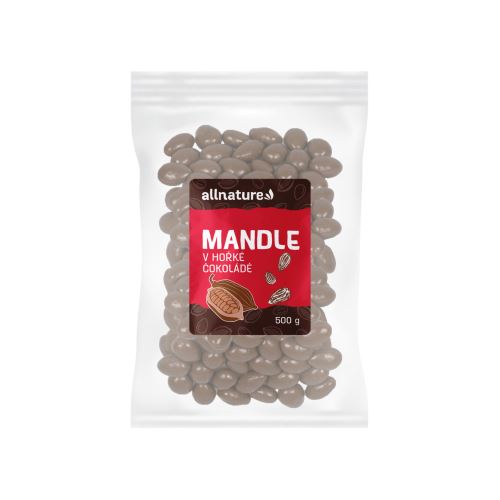 Allnature Mandle v hořké čokoládě 500 g