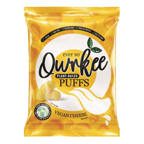 Qwrkee Bezlepkové veganské křupky s obsahem probiotik a příchutí sýru 80 g
