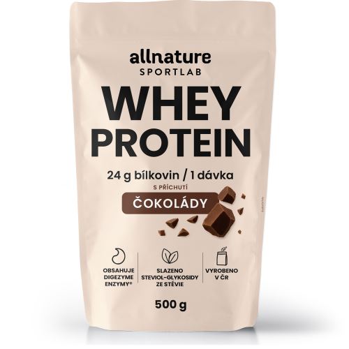 Allnature Sportlab WHEY protein s příchutí čokolády 500 g
