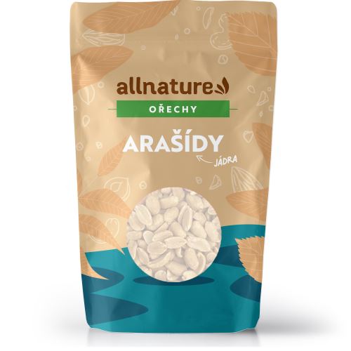 Allnature Arašídy pražené loupané nesolené 1000 g