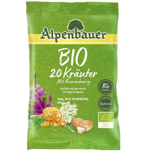 Alpenbauer BIO Přírodní bonbóny 
20 bylinek 90 g