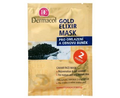 Dermacol Gold Elixir Caviar Face Mask Omlazující maska s kaviárem 2 x 8 g