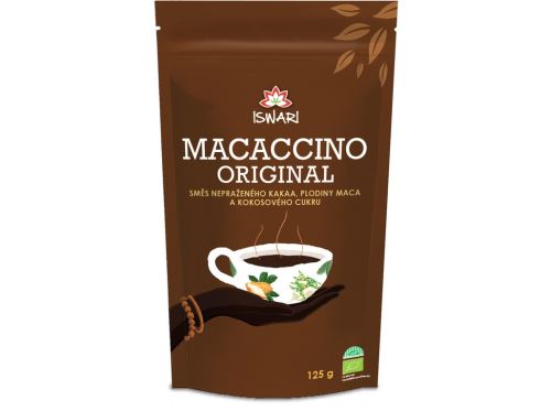 Iswari Macaccino instantní kakaový energetický nápoj BIO 125 g