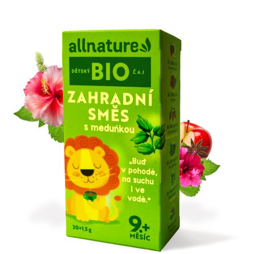 Allnature BIO Dětský čaj Zahradní směs s meduňkou 20x1,5 g