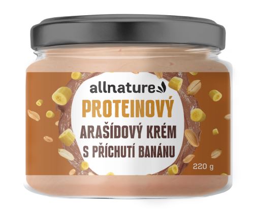 Allnature Arašídový protein krém – příchuť banán 220 g