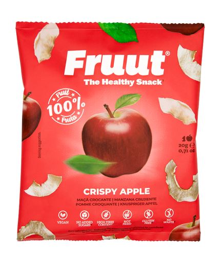 Fruut Sušené jablečné křupavé plátky (červené jablko) 20 g