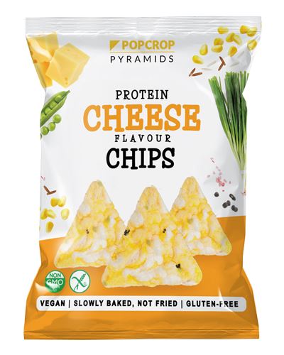 Poprocp Proteinové bezlepkové pečené chipsy se sýrovo-cibulovou příchutí 60 g
