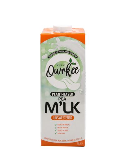 Qwrkee Veganské hrachové rostlinné mléko neslazené 1000 ml