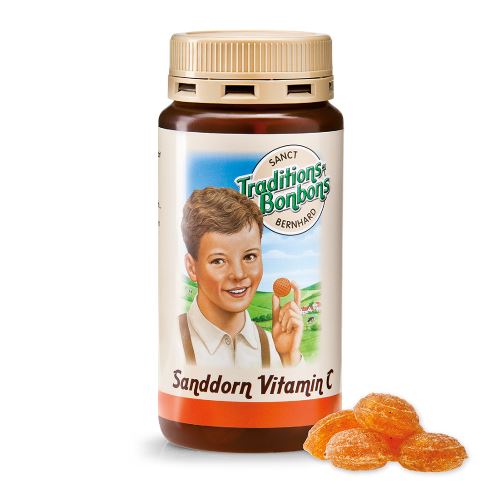 Rakytníkové bonbony s vitamínem C Sanct Bernhard 170 g