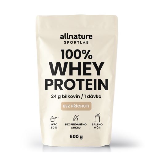 Allnature Sportlab 100% WHEY protein bez příchuti 500 g