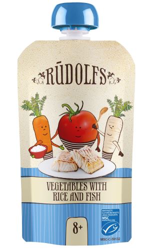 Rudolfs BIO kapsička Zelenina rýže, ryba 110 g