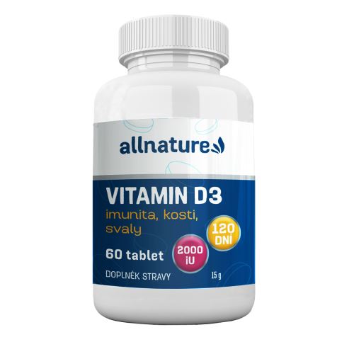 Allnature Vitamín D3 2000 iU 60 tob.