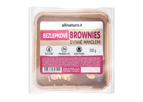 Allnature Bezlepkové brownies sypané mandlemi 150 g