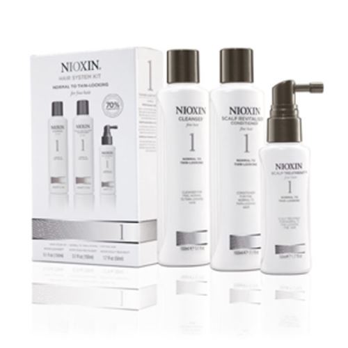 Nioxin Hair System 1 - Cleanser Shampoo 150 ml, Scalp Revitaliser Conditioner 150 ml,  Scalp Treatment 50 ml