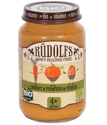 Rudolfs BIO Příkrm mrkev, dýně a brambory 190 g