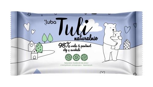 LUBA Tuli dětské vlhčené ubrousky s 98 % vody a panthenolem a 100% avokádovým olejem-50ks