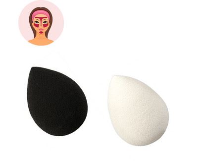 Sefiros houbička na make-up Black & White černý