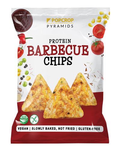 Popcrop Proteinové bezlepkové pečené chipsy s barbecue příchutí 60 g